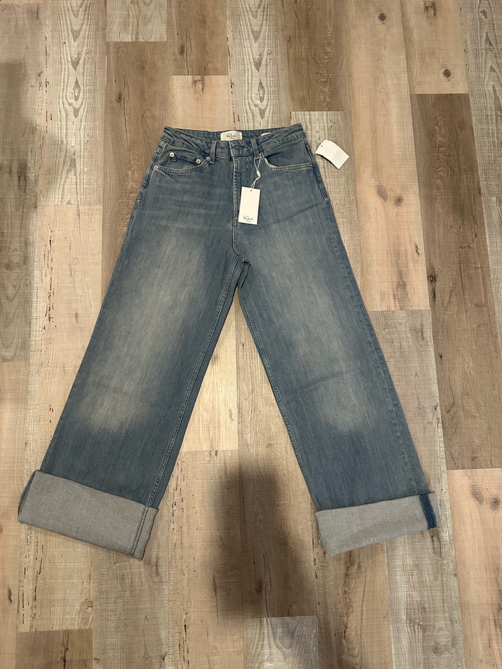 Rails Light Wash Wide-Leg Jeans in Faded Blue